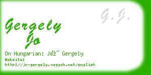 gergely jo business card